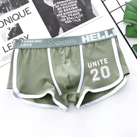 Набор из трех мужских трусов-боксеров с принтом на резинке